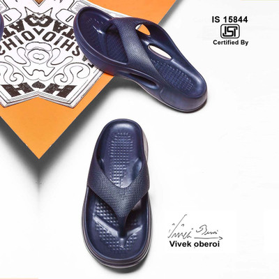 BERSACHE Men Flip Flops(Blue , 6)