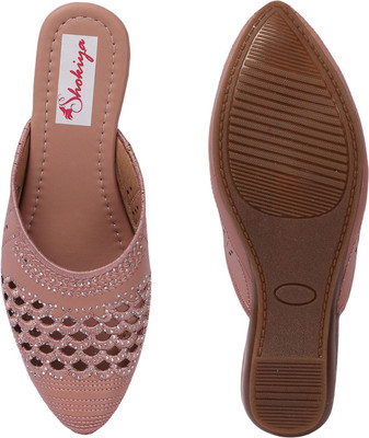 SHOKIYA Women Bellies(Pink , 4)