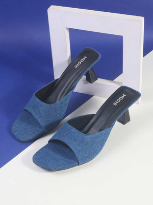 MOCHI Women Heels(Blue , 8)