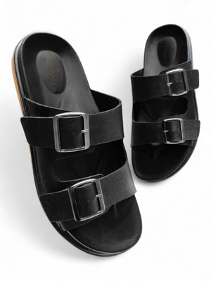 Fabbmate Men Sandals(Black , 8)