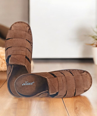 ALIVE Men Sandals(Tan , 10)