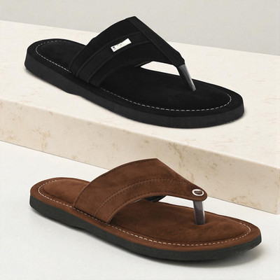 rajeraj Men Sandals(Black, Brown , 11)
