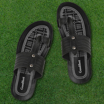 GoodFeet Men Sandals(Black , 6)