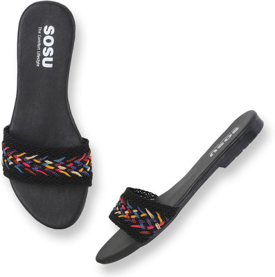 SOSU Women Flats(Black , 3)