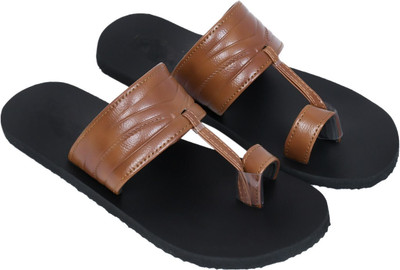 COMFORPLUS Men Sandals(Tan, Black , 8)