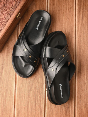 PROVOGUE Men Sandals(Black , 11)