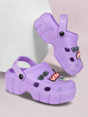 BERSACHE Women Clogs(Purple , 5)
