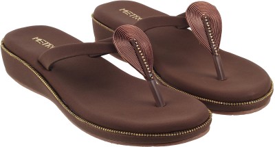 METRO Women Wedges(Brown , 7)