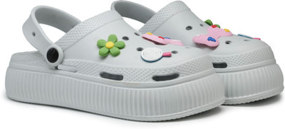 asian Women Clogs(Grey , 5)
