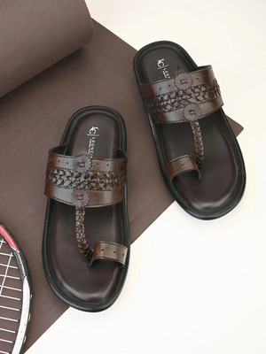 LEONCINO Slippers | Stylish Comfortable Chappal | Daily Casual And Ethnic Wear Sandals | Men Sandals(Brown , 10)