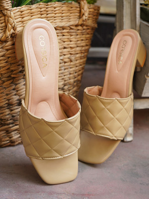 CORSICA Women Heels(Beige , 4)