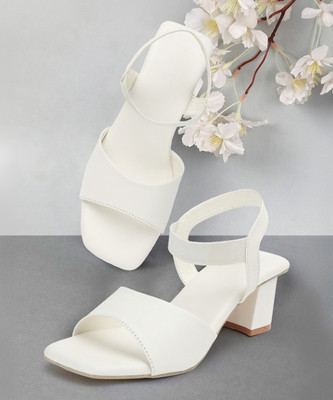 Myshtezia Women Heels(White , 9)