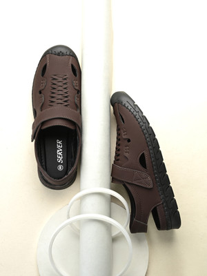 Server Men Sandals(Brown , 6)