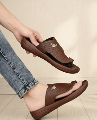 Real Bliss Eva Doctor chappal Daily Leather office Partywear NonSlip Lightweight Slippers Men Sandals(Brown , 9)