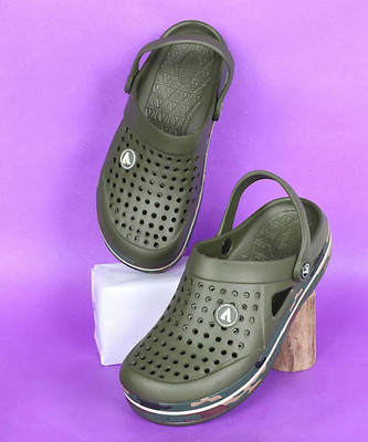 Aqualite Comfort, Anti-Skid Men Clogs(Olive , 7)