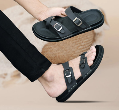 VATELIO Men Sandals(Grey , 8)