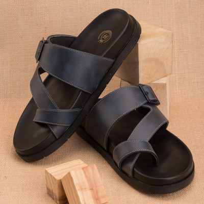 Silverline Men Sandals(Blue , 8)