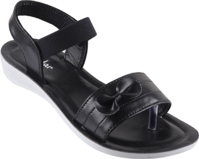 PODDAR Women Flats(Black , 6)