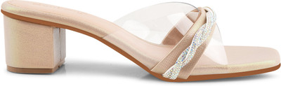 Dressberry Women Heels(Beige , 4)