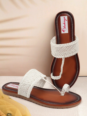 SHOKIYA Women Flats(White , 6)