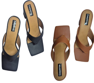 Cozystride Women Heels(Black, Brown , 11)