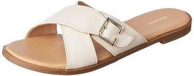 Bata Women Flats(Beige , 6)