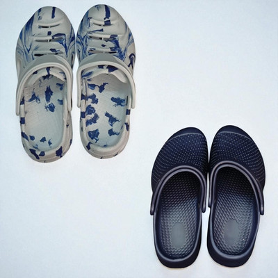 Monrav Men Clogs(Multicolor, Navy , 8)