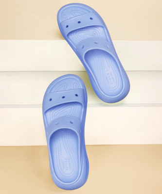 CROCS Classic Men Wedges(Blue , 9)