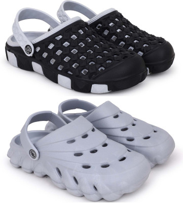 Kapani Fashion Men Clogs(Grey, Grey , 6)