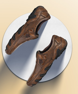 WUGATTI Men Sandals(Brown , 10)
