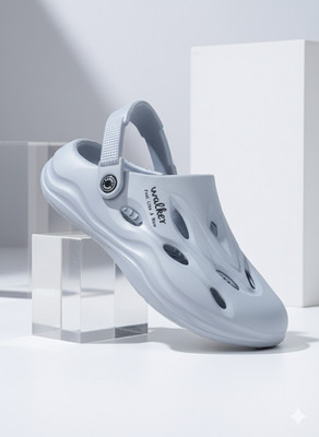 Wild Leopard Men Clogs(Silver , 9)