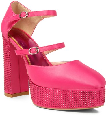 London Rag Women Heels(Pink , 4)