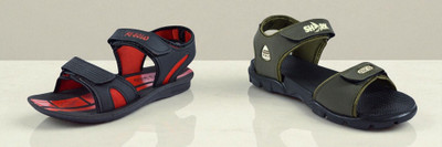 Classica Men Sandals(Green, Black, Red , 8)