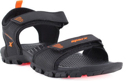 Sparx SS 561 Men Flats(Black, Orange , 8)