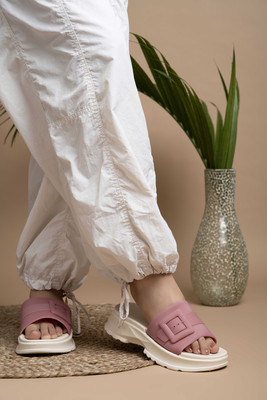Roadster Women Heels(Pink, White , 4)