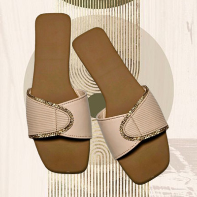 Sheaaz Women Flats(Khaki, Off White , 7)