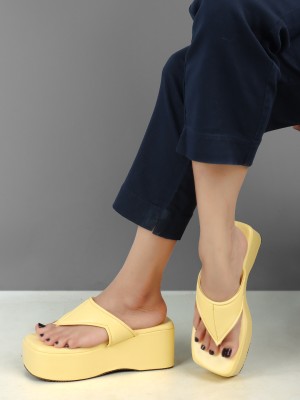 Denill Women Heels(Yellow , 4)