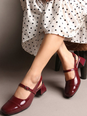 LAVIE Women Heels(Maroon , 4)