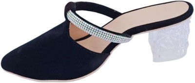 BILAL ENTERPRISES Women Heels(Blue , 8)