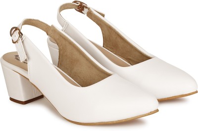 TRIKSY Women Heels(White , 3)