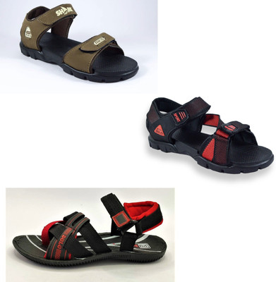 Classica Men Sandals(Brown, Black, Red, Black, Red , 7)
