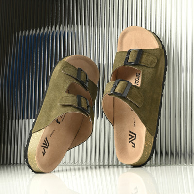 NEOVOGUE Men Sandals(Green , 8)