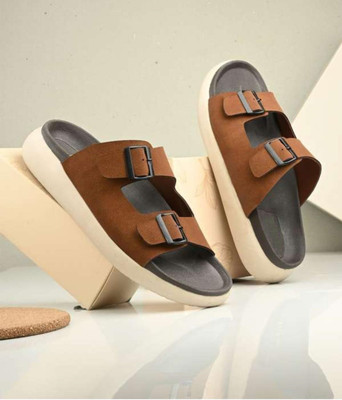 MOVE-EDGE Men Sandals(Brown , 8)