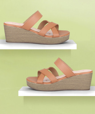 Inc.5 Women Wedges(Tan , 4)