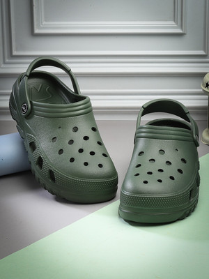 BERSACHE Men Clogs(Green , 8)