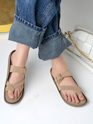 SHOETOPIA Women Flats(Beige , 5)