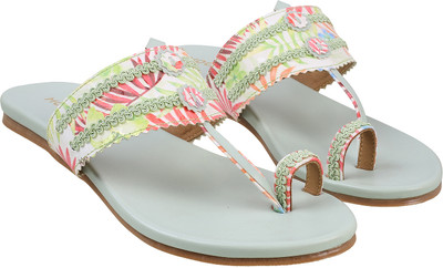 MOCHI Women Flats(Green , 7)