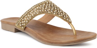 Inc.5 Women Flats(Gold , 7)