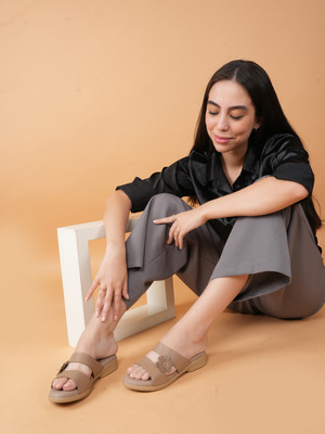 Mast & Harbour Women Flats(Beige , 6)