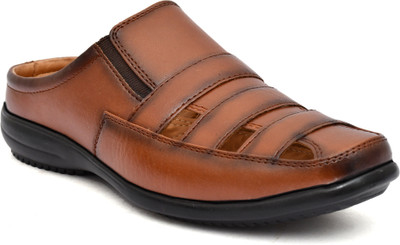 Restroad Men Casual(Tan , 10)
